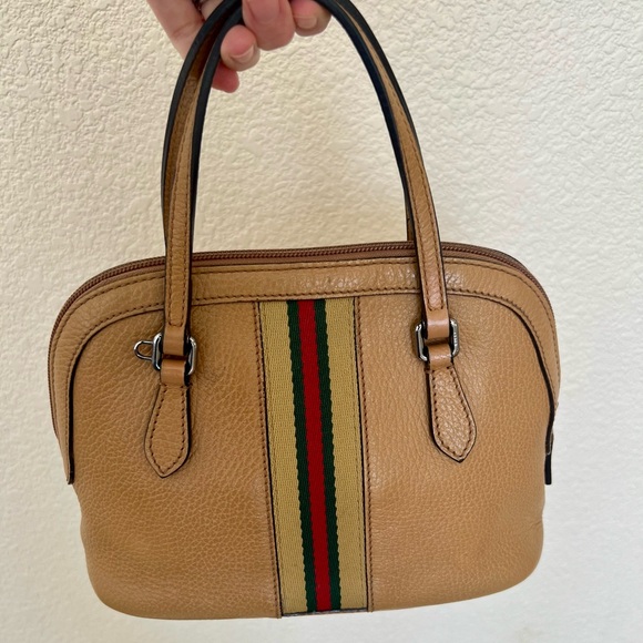 Handbags - GUCCI Mini Web Dome Two Way Satchel COA